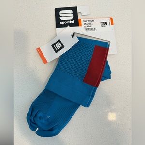 SPORTFUL Snap Socks Berry Blue / Cayena Red-brand new